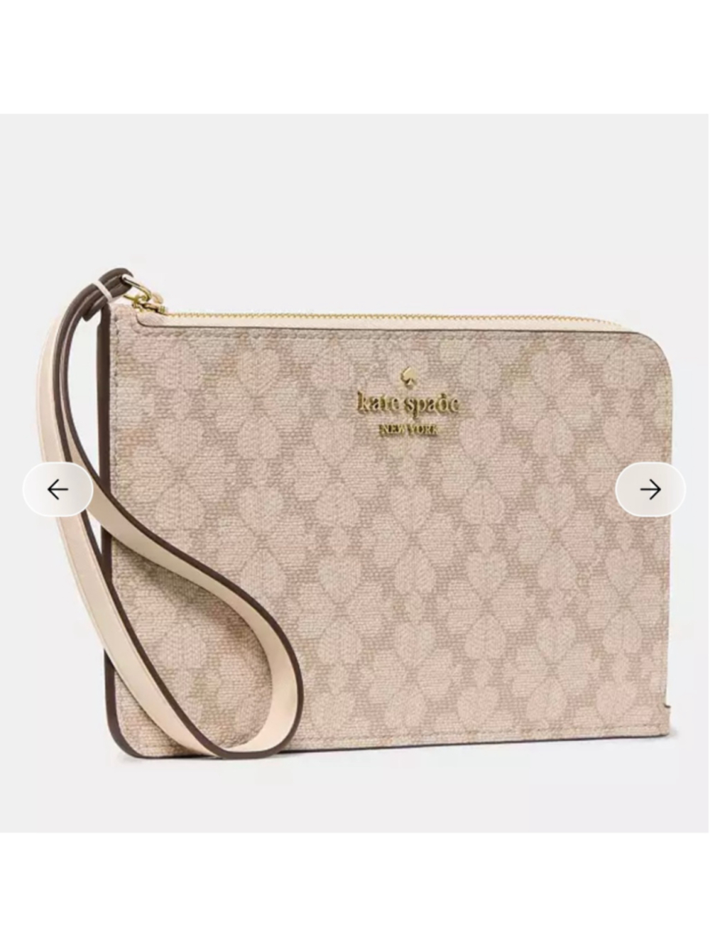 Kate Spade Lucy Spade Flower Wristlet Floral Zip Pouch NWT